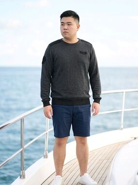 Diesel Men's Dark Gray Crewneck Sweater